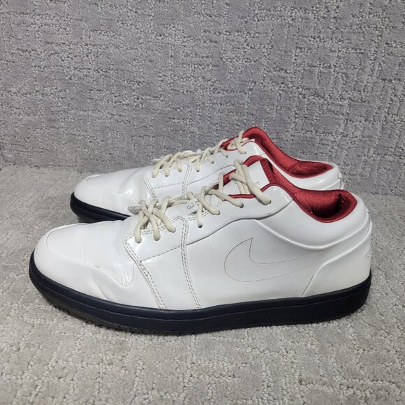 Nike Air Jordan 1 Phat Low Premium Men's US 10.5 White Red Sneakers 365763-111 - Picture 1 of 9